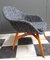 Black & White Fabric Shell Chair by Miroslav Navratil, 1960s 10