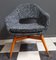 Black & White Fabric Shell Chair by Miroslav Navratil, 1960s 12