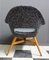 Black & White Fabric Shell Chair by Miroslav Navratil, 1960s 2