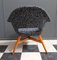 Black & White Fabric Shell Chair by Miroslav Navratil, 1960s 11