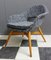 Black & White Fabric Shell Chair by Miroslav Navratil, 1960s 1