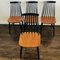 Ilmari Tapiovaara Style Spindle Back Dining Chairs, 1960s, Set of 4 1
