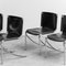 Leather & Metal Dining Chairs by Giotto Stoppino for Acerbis, 1970s, Set of 4, Image 2