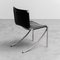 Leather & Metal Dining Chairs by Giotto Stoppino for Acerbis, 1970s, Set of 4, Image 4