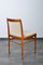 Walnut Dining Chairs with Velvet Upholstery from Benze Sitzmöbel, 1960s, Set of 4 3