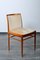 Walnut Dining Chairs with Velvet Upholstery from Benze Sitzmöbel, 1960s, Set of 4 1