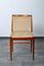 Walnut Dining Chairs with Velvet Upholstery from Benze Sitzmöbel, 1960s, Set of 4, Image 4