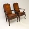 Georgian Style Leather Armchairs, 1930s, Set of 2 11