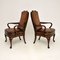Georgian Style Leather Armchairs, 1930s, Set of 2 3