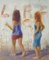 Renato Criscuolo, Girls, 21st Century, Canvas Painting, Image 1