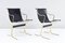 Italian Leather & Brass Cigno Chairs by Ross Littell & Douglas Kelley for ICF De Padova, 1960s, Set of 2, Image 1