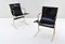 Italian Leather & Brass Cigno Chairs by Ross Littell & Douglas Kelley for ICF De Padova, 1960s, Set of 2 3