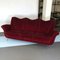 Italienisches Rotes Vintage Samt Sofa im Stil von Guglielmo Ulrich, 1950er 6