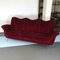 Vintage Italian Red Velvet Sofa in the Style of Guglielmo Ulrich, 1950s 6