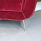 Italienisches Rotes Vintage Samt Sofa im Stil von Guglielmo Ulrich, 1950er 2