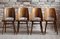 Beech Veneer 514 Dining Chairs by Radomir Hofman for TON, 1950s, Set of 4 2