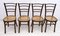 Italian Curved Beech Dining Chairs from Antonio Volpe, 1940s, Set of 4, Image 2