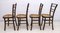 Italian Curved Beech Dining Chairs from Antonio Volpe, 1940s, Set of 4, Image 4