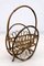 Italian Wicker & Bamboo Magazine Rack, 1960s, Image 2