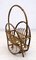 Italian Wicker & Bamboo Magazine Rack, 1960s 3