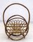 Italian Wicker & Bamboo Magazine Rack, 1960s, Image 1