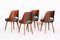 Czech Brown and Green Beech Chairs by Oswald Haerdtl for Ton, 1950s, Set of 4 6