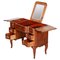19th Century Brown Baroque Oak Writing Desk with Mirror, 1820s 1