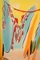 Edera Lysdal, modernista astratta guazzo dipinto su cartone, Immagine 2