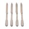 Number 14 Fruit Knives in Hammered Silver by Evald Nielsen, Set of 4, Image 1