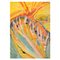Ivy Lysdal, pintura abstracta modernista de gouache y pintura al óleo sobre cartulina, Imagen 1