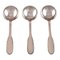 Number 14 Bouillon Spoons in Hammered Silver by Evald Nielsen, 1920s, Set of 3, Image 1