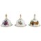 Table Bells In Hand-Painted Porcelain with Flowers from Herend, 1980s, Set of 3 1