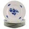 Blue Flower Braided Plates from Royal Copenhagen, 1940s, Set of 6 1