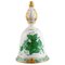 Table Bell in Hand-Painted Porcelain with Floral and Gold Decoration from Herend 1