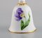 Table Bell in Hand-Painted Porcelain with Floral and Gold Decoration from Herend, Image 2