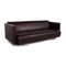 6300 Black Leather Sofa by Rolf Benz 6