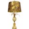 Brass and Marble Pineapple Leaf Table Lamp, 1960s 1