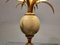 Brass and Marble Pineapple Leaf Table Lamp, 1960s 6
