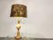 Brass and Marble Pineapple Leaf Table Lamp, 1960s 3