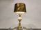Brass and Marble Pineapple Leaf Table Lamp, 1960s 5