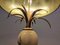 Brass and Marble Pineapple Leaf Table Lamp, 1960s 2