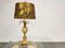 Brass and Marble Pineapple Leaf Table Lamp, 1960s 4