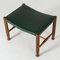 Mahogany and leather stool by Josef Frank 4