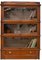 Antique Oak 3-Tier Barrister's Bookcase with Bottom Drawer 9