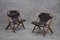 Fauteuils en Bambou & Cuir, 1970s, Set de 2 1