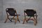 Bamboo & Leather Lounge Chairs, 1970s, Set of 2 4