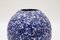 Large German Blue & White Fat Lava Vase from ES Keramik, 1950s 5