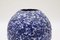 Large German Blue & White Fat Lava Vase from ES Keramik, 1950s, Image 5