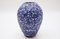 Large German Blue & White Fat Lava Vase from ES Keramik, 1950s 3