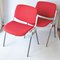 Red Dining Chairs by Giancarlo Piretti for Castelli / Anonima Castelli, 1970s, Set of 2 2